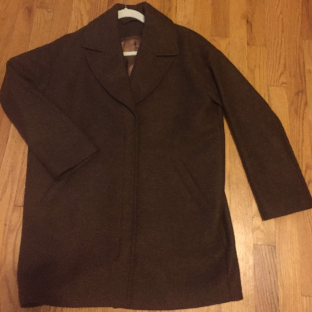 & Other Stories Brown Cocoon Collared Coat